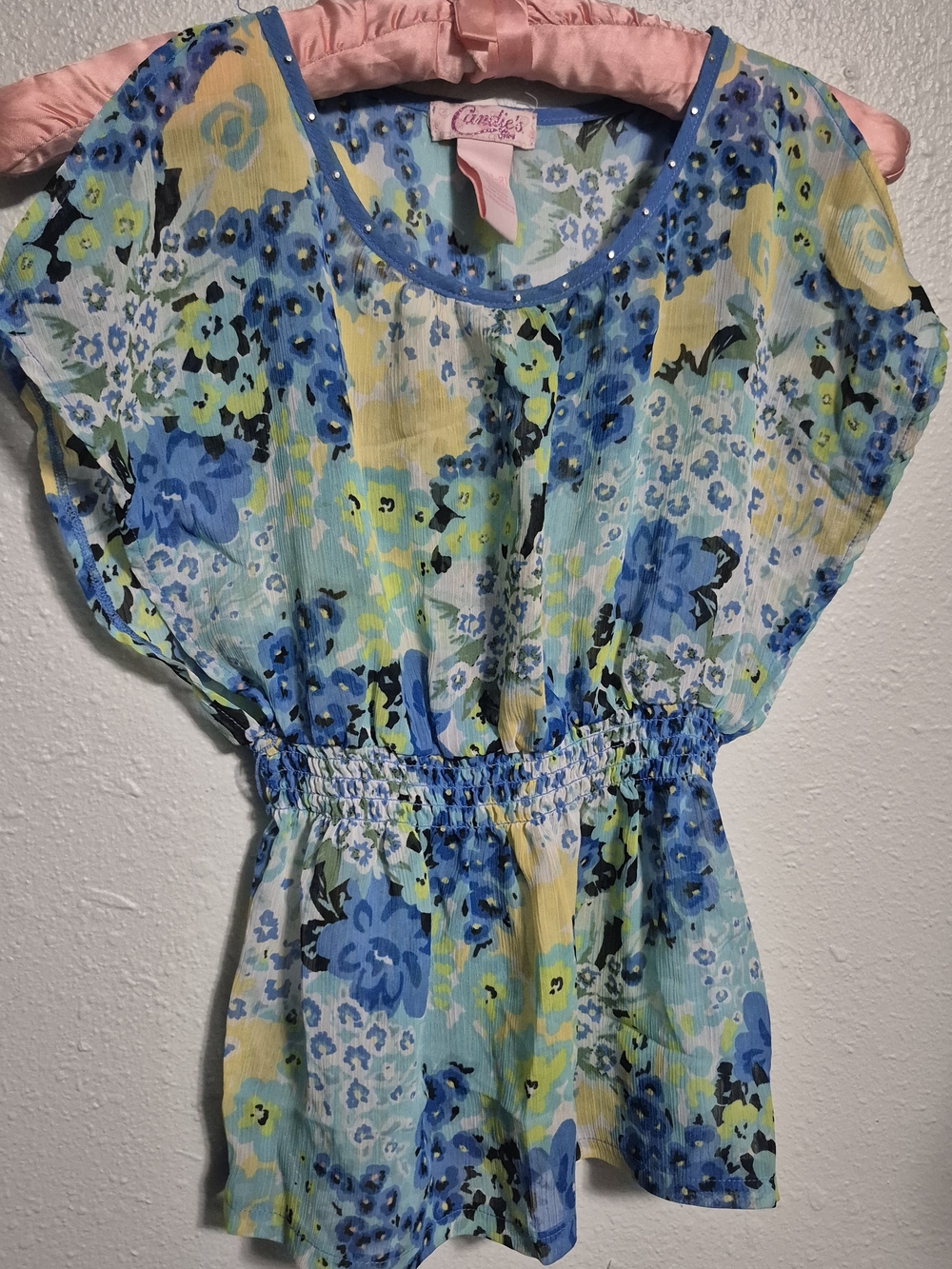 Candie's Girls Candies boho sheer girl's top - size XS/S